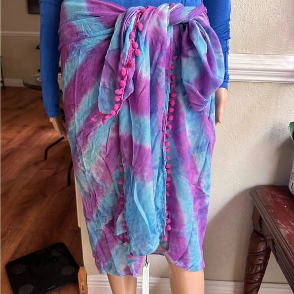 GYPSY 05 MULTI USED SCARVES. TIE DYE COLORS - Picture 4 of 7